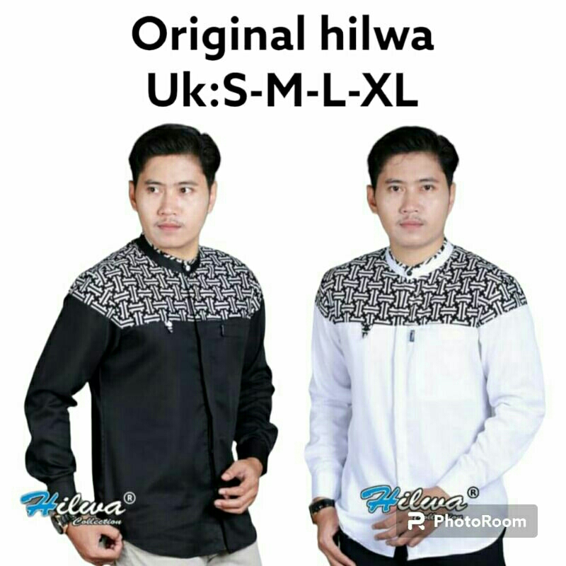 Baju koko original hilwa dewasa lengan panjang koko gus azmi koko hadroh koko kang santri koko banja