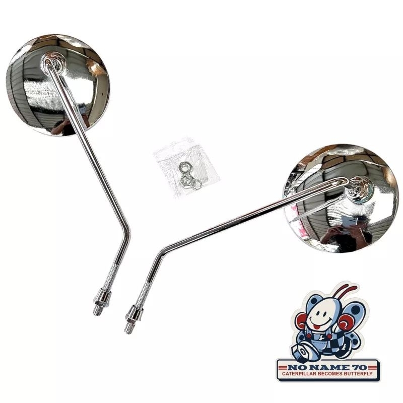 kaca spion retro bulat tangkai pendek honda drat 14 cb cg gl megapro tiger win c70 c50 s90 c700 supe