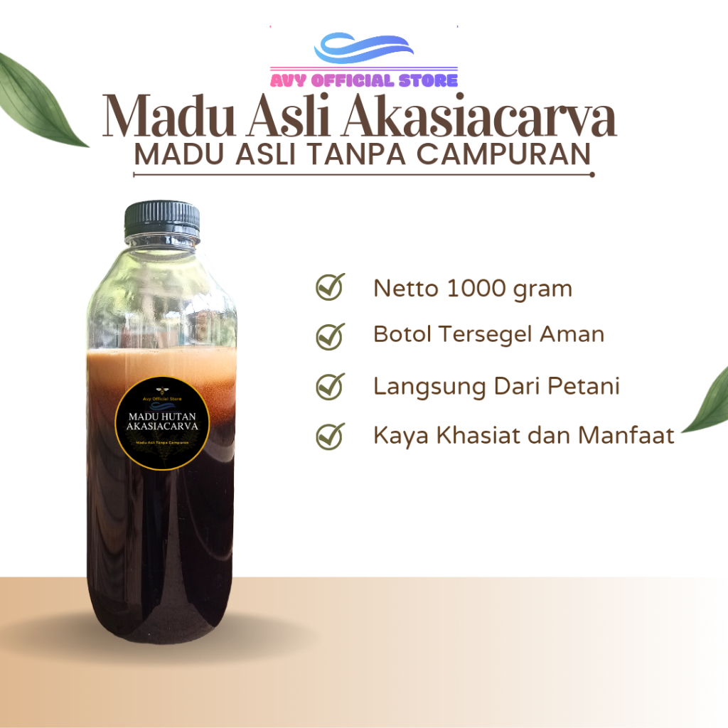 

Madu Hutan Asli ( tanpa campuran ) 1 Kg Madu Hitam Akasia Carva Asli