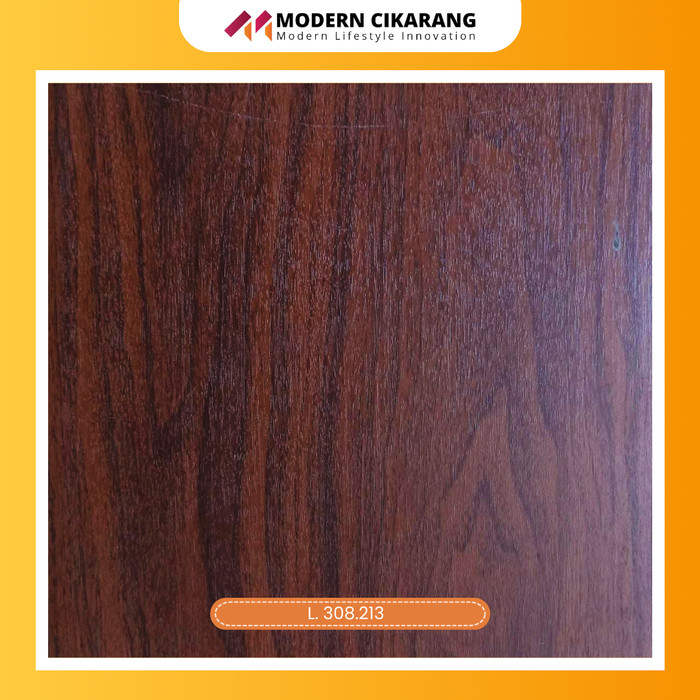 (KHUSUS CIKARANG) Plavon PVC Tipe L.308.213 motif Kayu Coklat
