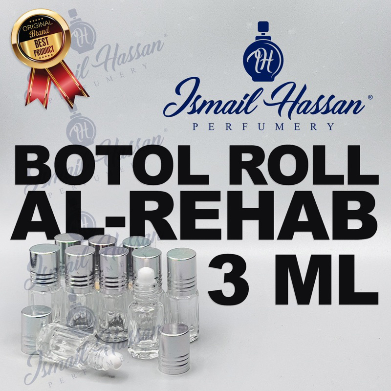 Botol LOSINAN Roll On Model Al Rehab Volume 3Ml Tutup Silver