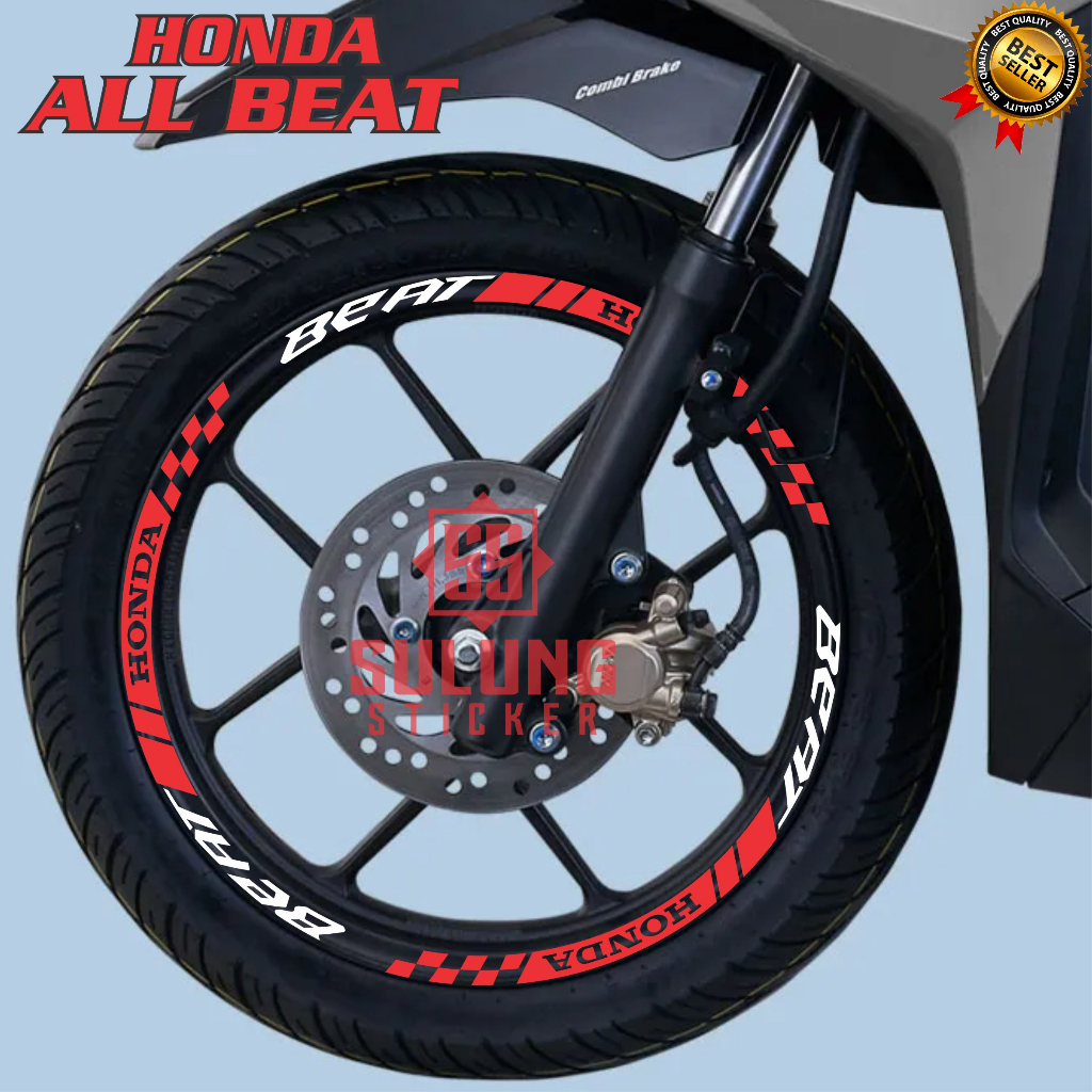 Stiker Lis Velg Motor All Honda Beat Ring 14 Cutting Sticker Pelk Variasi Aksesoris Terlaris