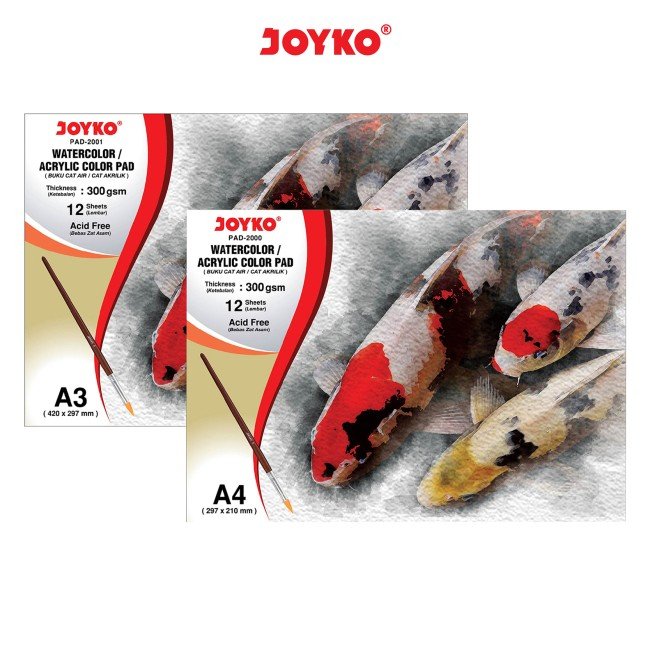 

WATERCOLOR / ACRYLIC PAD PAD-2001 ( A3 ) / SKETCH PAD A3 JOYKO ( PCS )