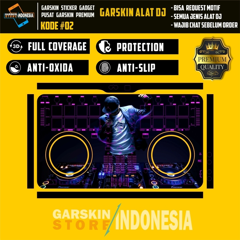 Guarskin Protector Alat DJ Numark mixtrack pro 2 & Bisa Untuk Semua Alat DJ Free Custom Gambar