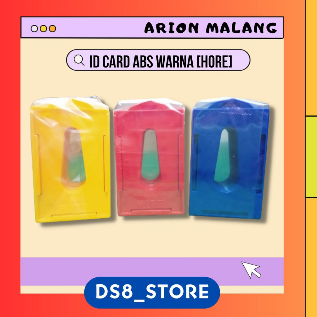 

Id Card / Lanyard Plastik Warna Per-Pak isi 20 Pcs [HORE]
