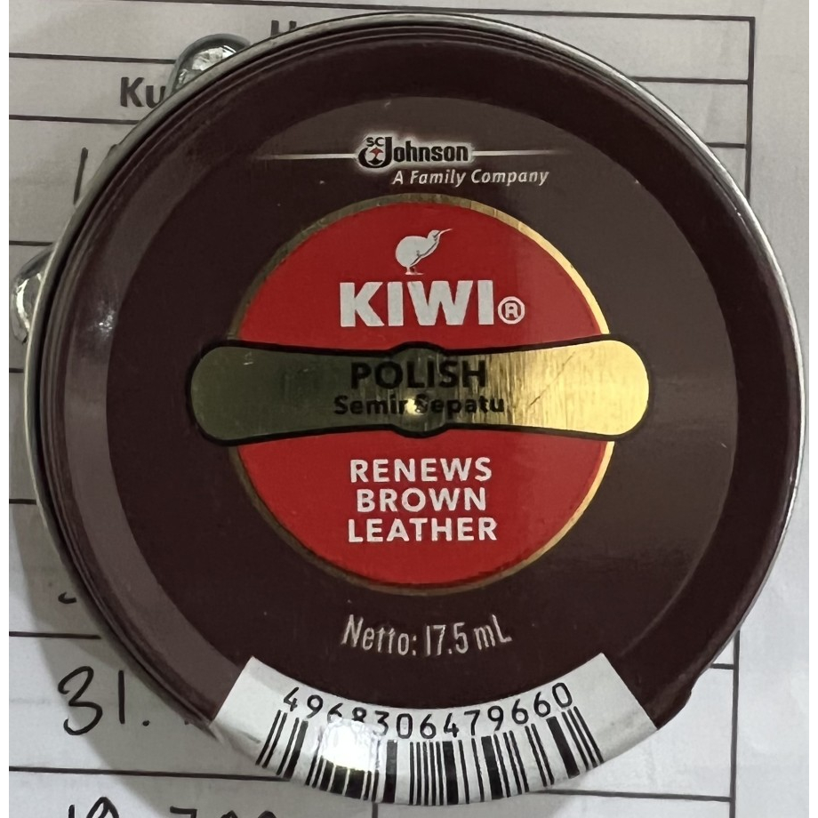 Semir Sepatu Kiwi Warna Coklat 45ml (36 gram)