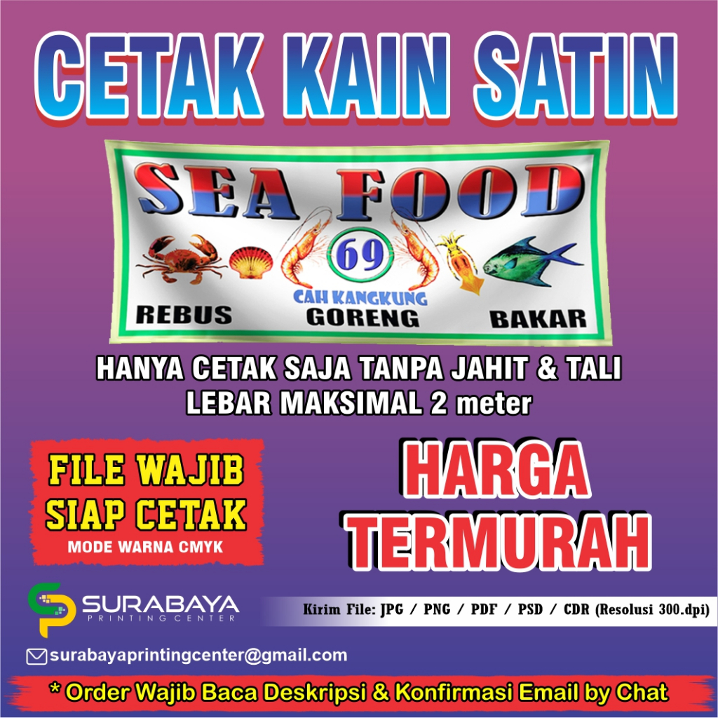 CETAK SPANDUK KAIN SATIN MURAH BERKUALITAS