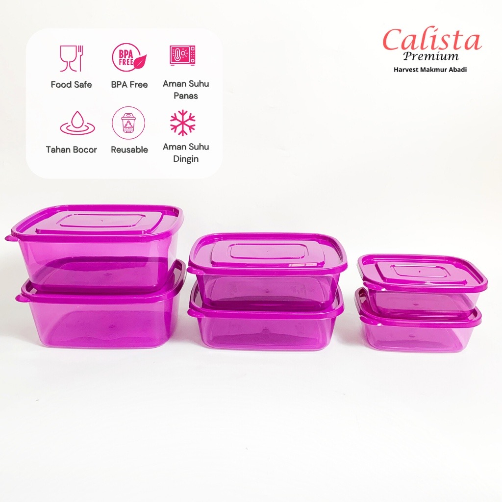 Food Container Lunch Box Calista Furano Set 6 pcs Color