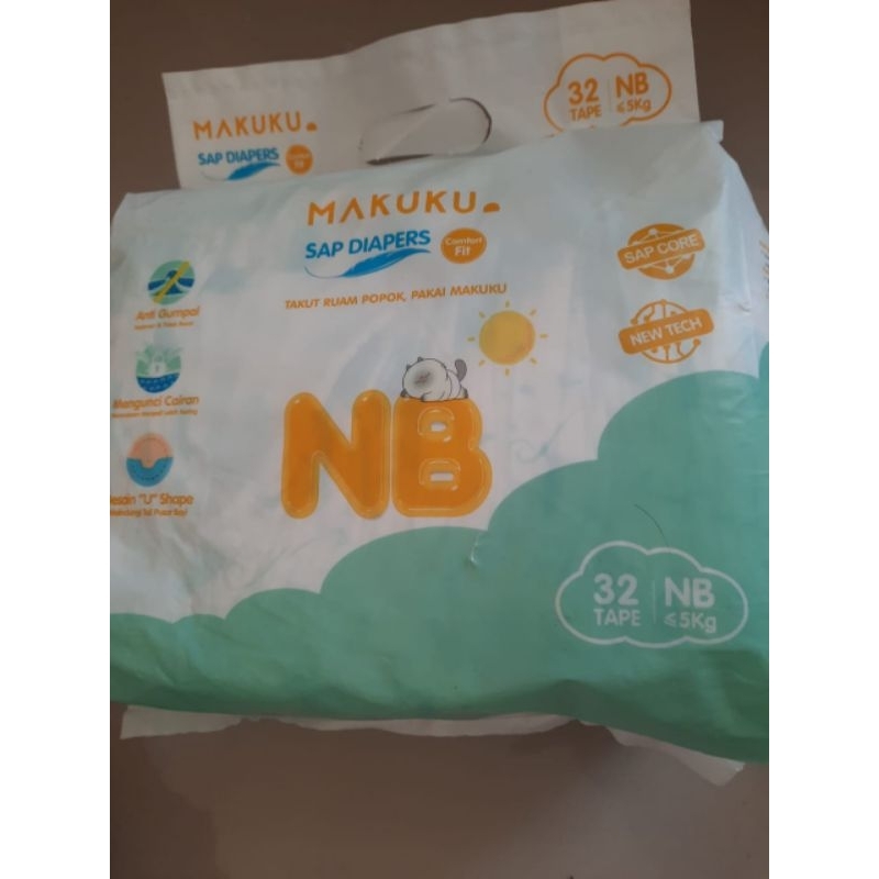 MAKUKU SAP DIAPERS COMFORT FIT NEWBORN