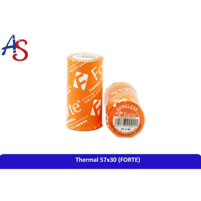 

(FORTE) Kertas Thermal Struk Roll Kasir 57x30 Tanpa Core