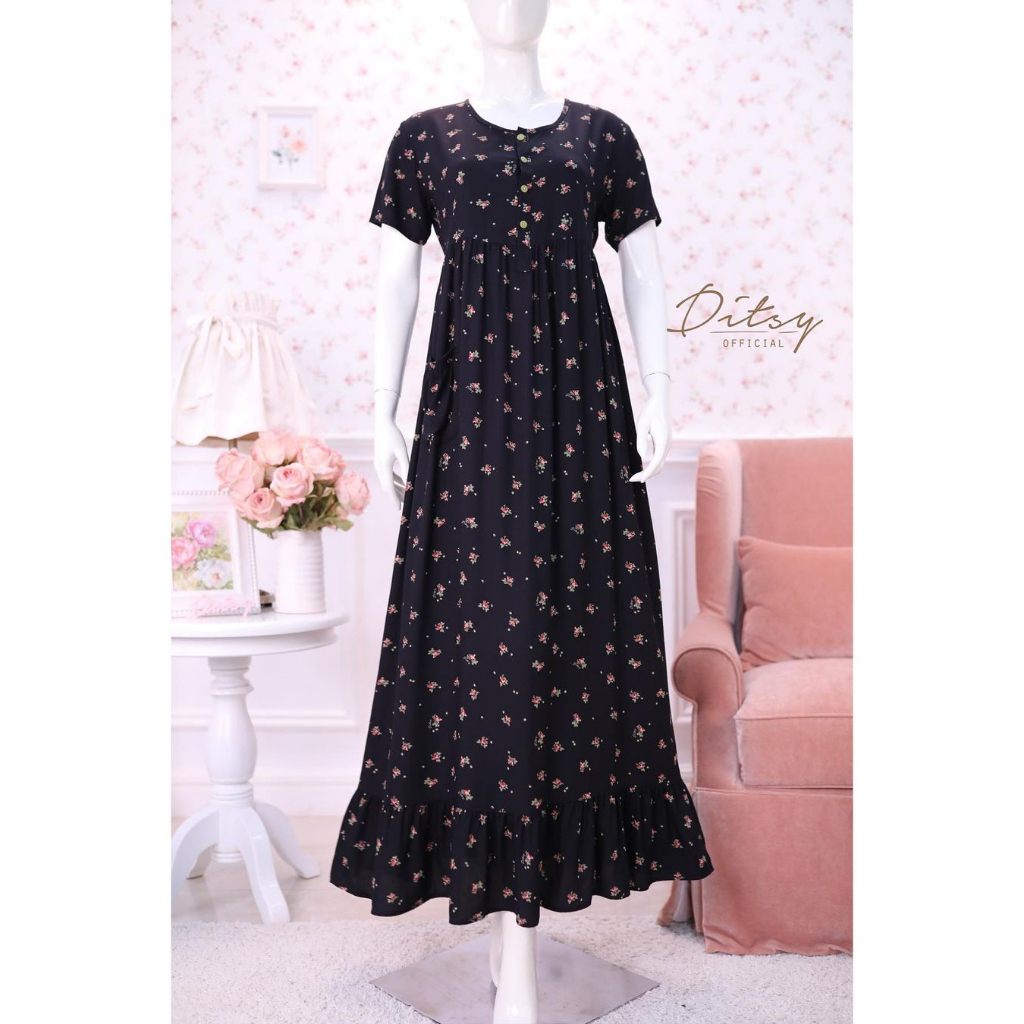 Ditsy Elishia Vintage Royal Viscose Juni 2023