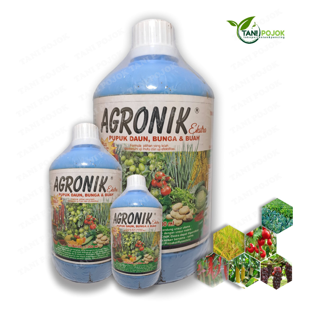 AGRONIK PUPUK CAIR NPK UNTUK DAUN BUNGA DAN BUAH UNTUK BEBAGAI JENIS TANAMAN KEMASAN 1Liter