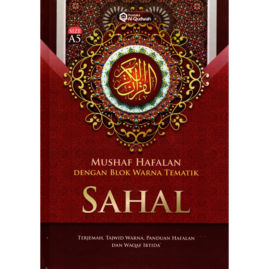 Gramedia Makassar - Alquran terjemah Hafalan Blok Warna Tematik SAHAL: merah A5