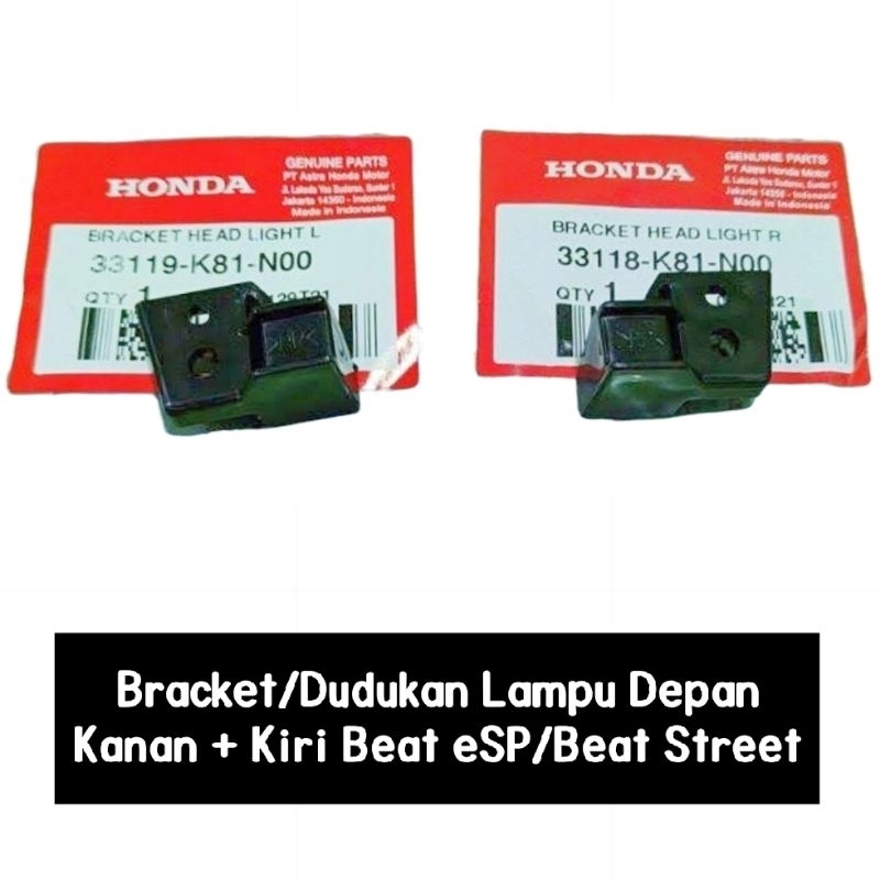Bracket breket dudukan reflektor lampu depan kanan + kiri beat sporty eco beat street Original AHM