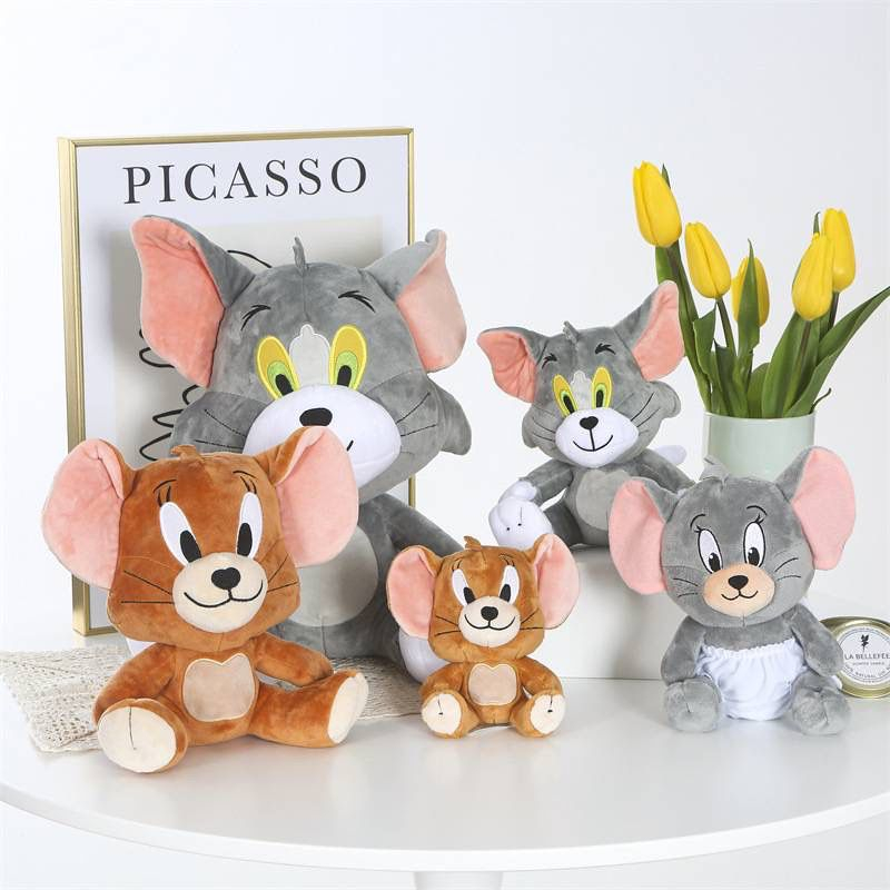Boneka Tom and Jerry Boneka Tom 18cm Boneka Jerry 13cm New
