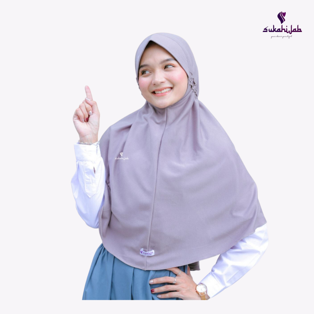 SUKAHIJAB - Hanum Bergo Hijab Anak Remaja Sekolah TK SD SMP Kerudung Instan Warna Putih Hitam