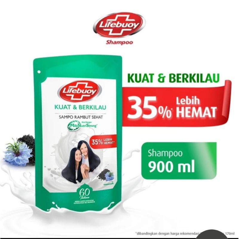 Lifebuoy Shampoo 900ml Lifebuoy Shampoo Kuat Dan Bekilau Lifebuoy Hijau 900ml