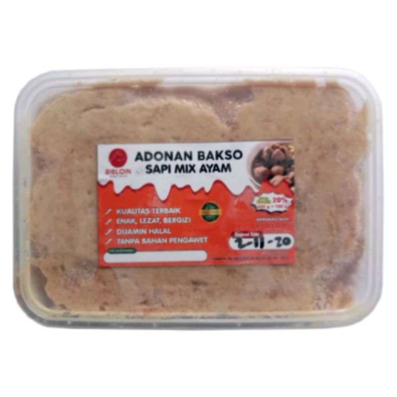 

adonan bakso mix daging sapi dan ayam 500grm