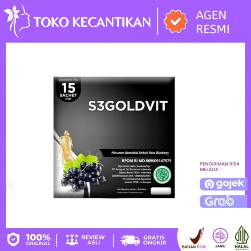 S3GOLDVIT | S3 GOLDVIT ORIGINAL STEMCELL & GINSENG 15 SACHET BPOM HALAL