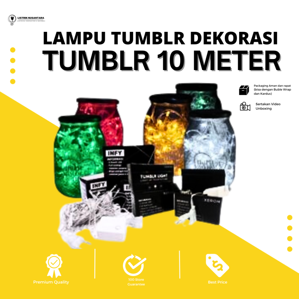 Lampu Tumblr 10 Meter Dekorasi Hias Led / Tumbler Light LED Import Murah