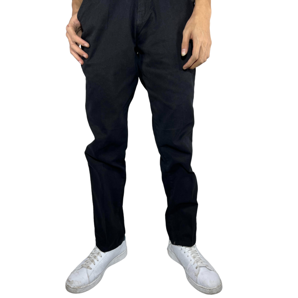 GC-002 CELANA CHINO PREMIUM KANVAS PRIA SLIM FIT - HITAM