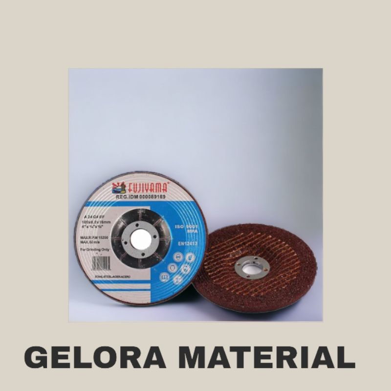 FUJIYAMA Mata Batu Gerinda-Mata Poles Asah 4x6 Tebal / Batu Gerinda Fujiyama / Batu Poles Fujiyama