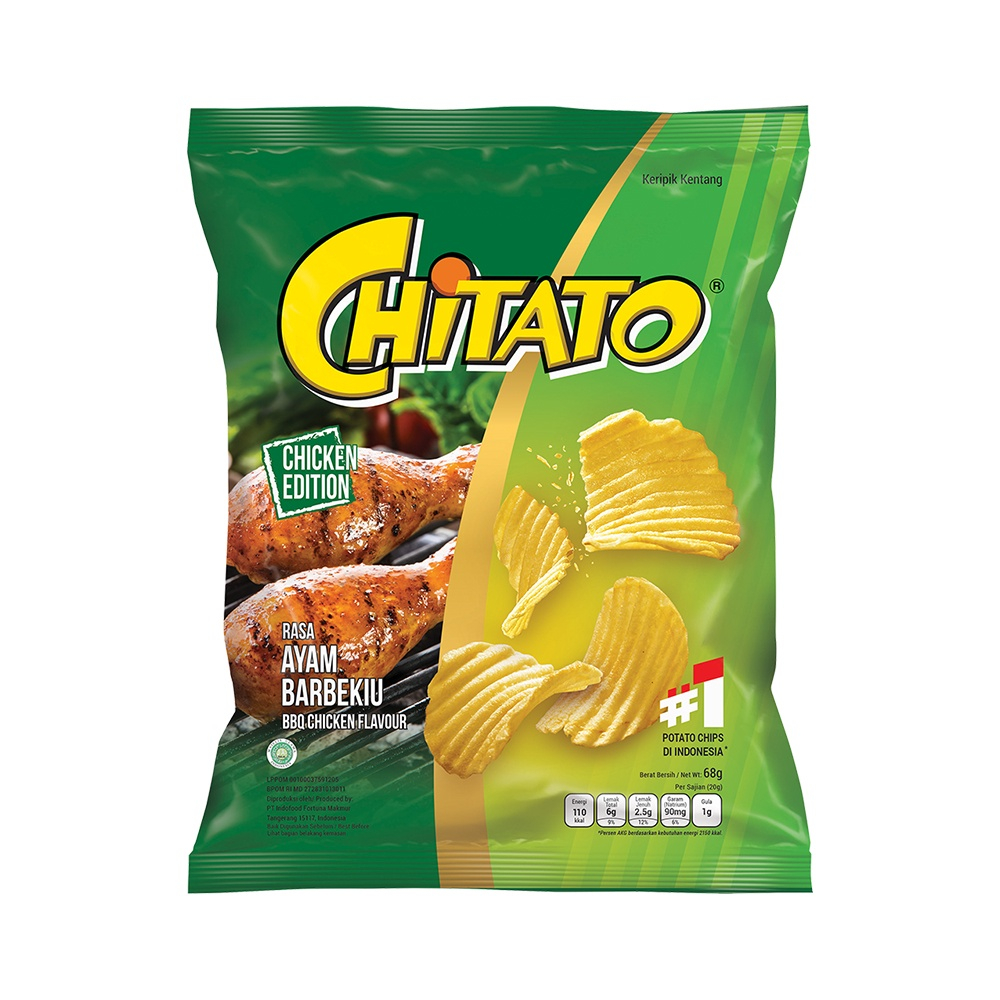 

[68 Gram] Chitato BBQ Chicken Flavour Ayam Barbekiu 68 gr