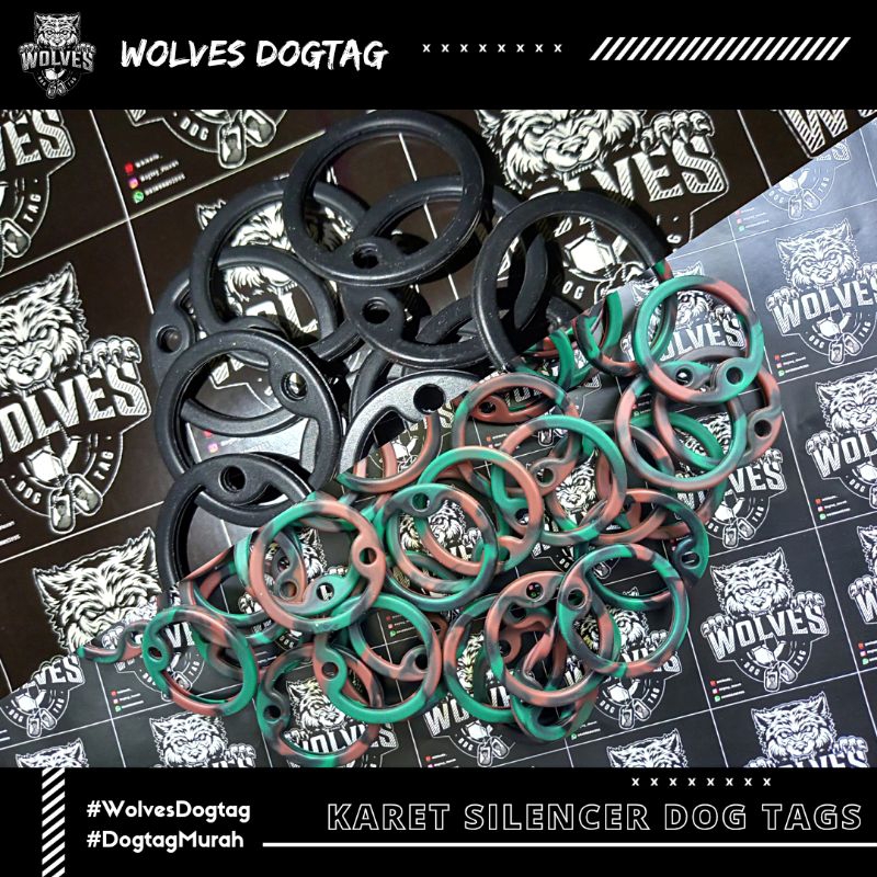 TERMURAH DI SHOPEE Karet pelindung kalung militer import / karet dog tag / karet silencer / karet ka