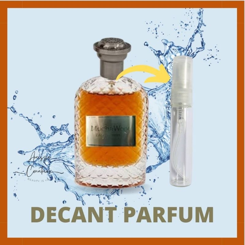 DECANT Fragrance World Mocha Wood BOTOL KACA