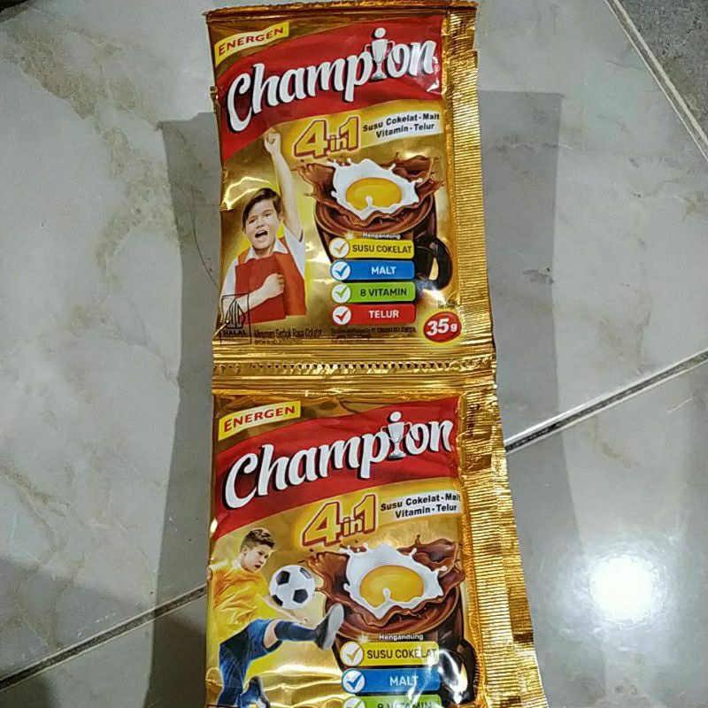 

ENERGEN CHAMPION 4in1 35g 1renceng isi 10pc susu cokelat terlaris termurah