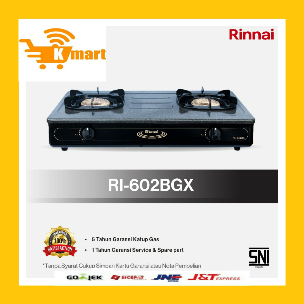 RINNAI RI-602BGX/ RI 602 BGX KOMPOR 2TUNGKU RINNAI