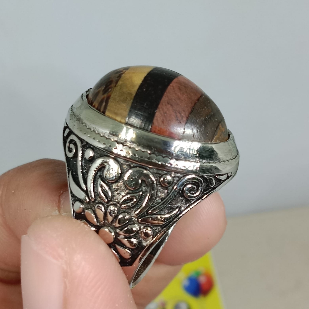 Cincin kayu kombinasi liwung/kayu kelor/kayu galih asem/kayu stigi/ cincin kayu kombinasi
