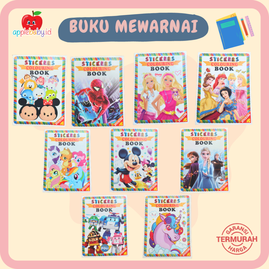 

Stickers Colouring Book Buku Mewarnai Anak Majalah Mewarnai Anak Buku Belajar Mewarnai Buku Mewarnai