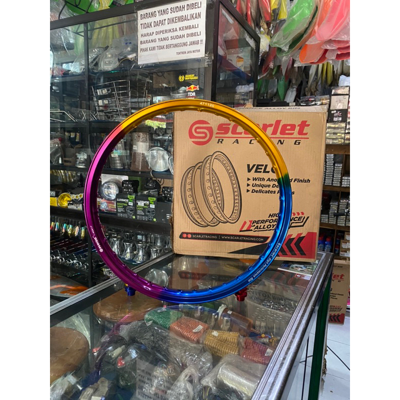 VELG SCARLET UK140/160-17 3TONE GOLDGREENPURPLE