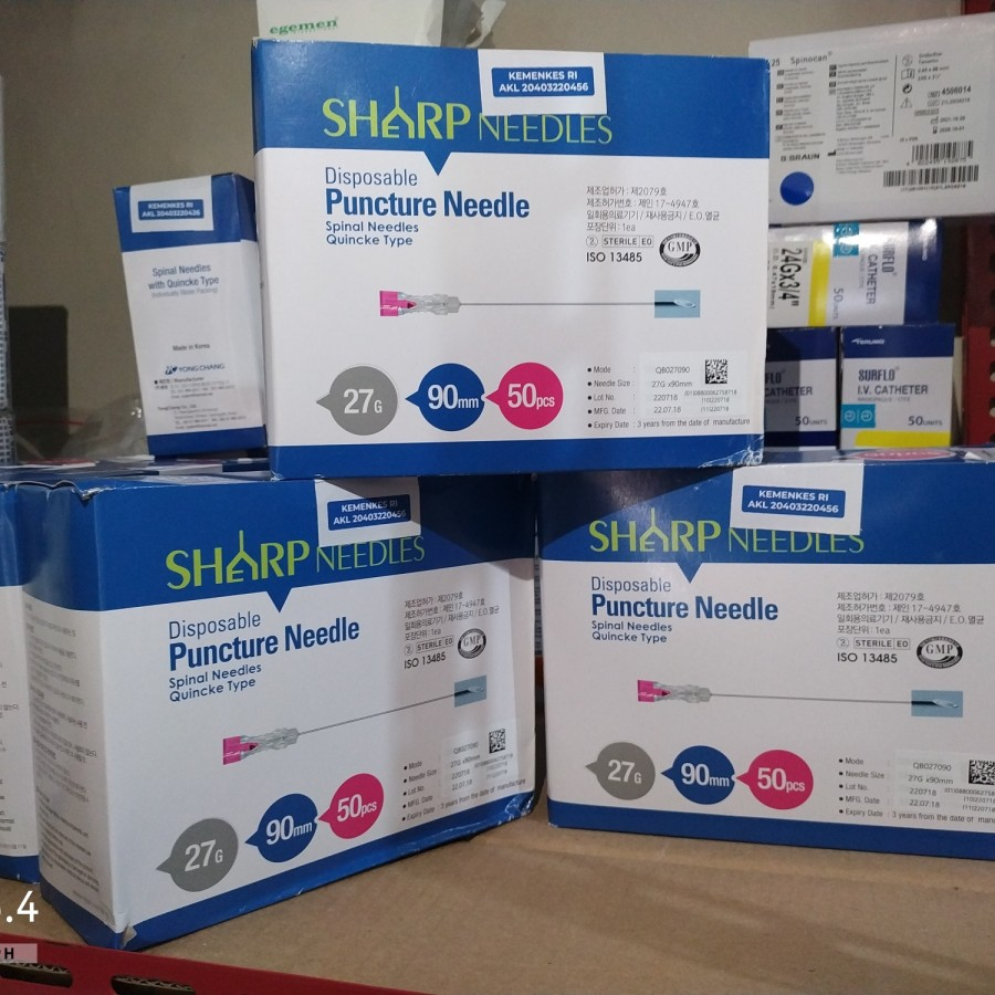 Spinal Needle Merk Sharp Needle 27G 25G 26G