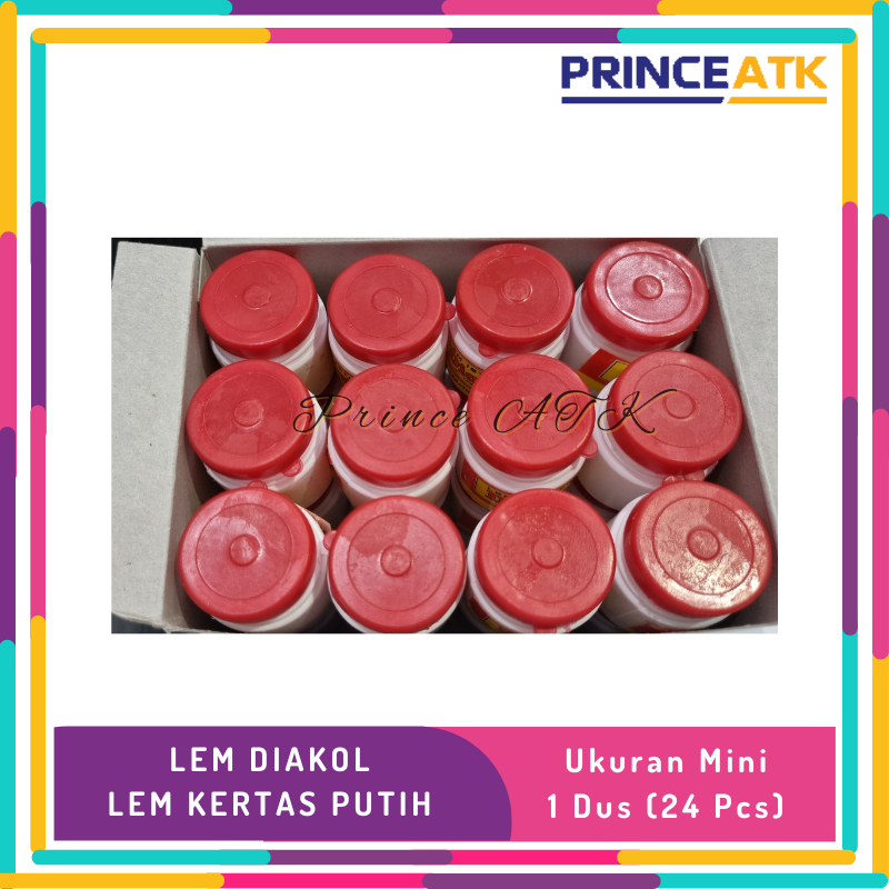 

[1 DUS = 24 PCS] LEM DIAKOL UKURAN MINI / LEM KERTAS PUTIH