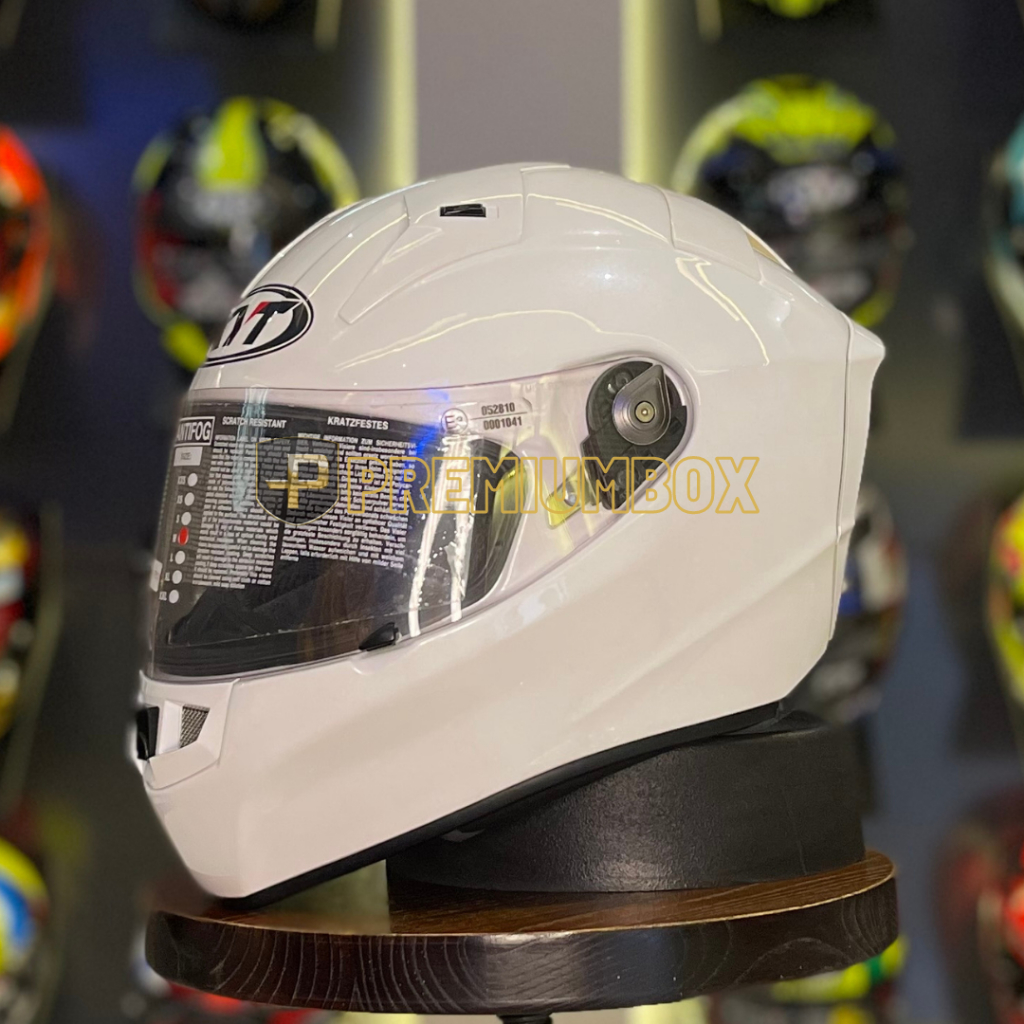 HELM KYT Thunderflash Solid White / FULL FACE / POLOS PUTIH