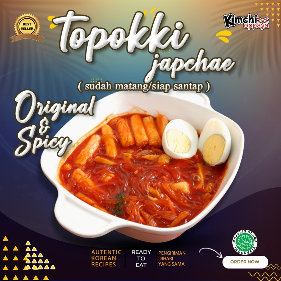 

Tokpokki Japchae ( Topoki dan japchae) Siap Makan Instant Delivery