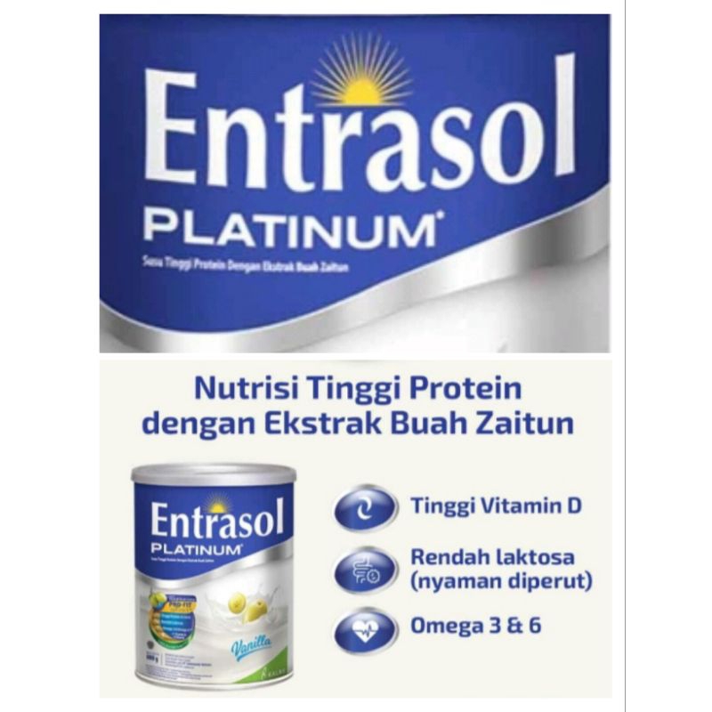 

Entrasol / Entrasol Platinum Susu Bubuk Nutrisi Dewasa Vanilla 800 g