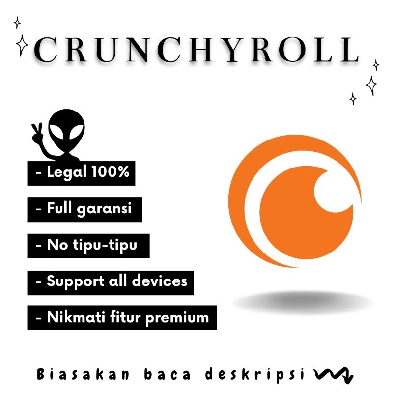 Crunchyroll Fan, Mega Fan, Ultimate Fan 1 Bulan Bergaransi