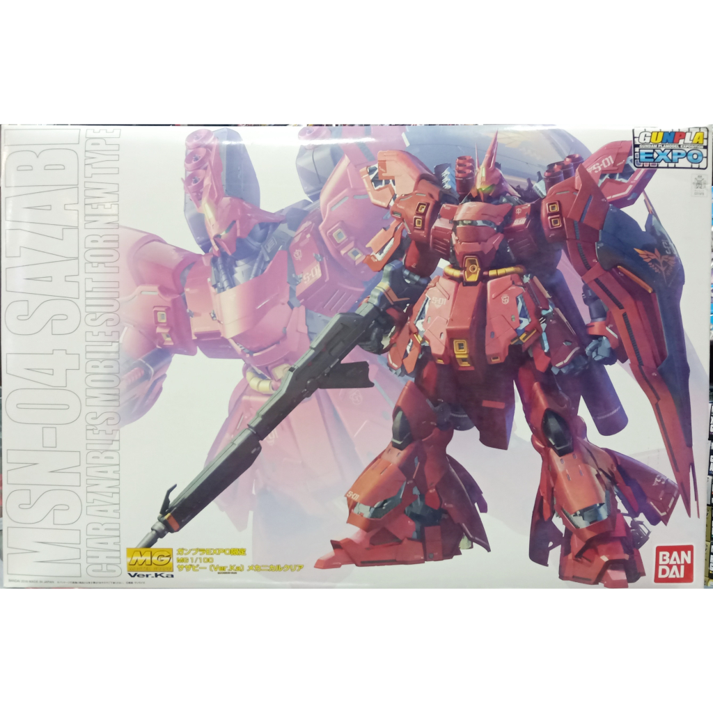 BANDAI 1/100 MG Sazabi Ver. Ka Mechanical Clear Gunpla Expo