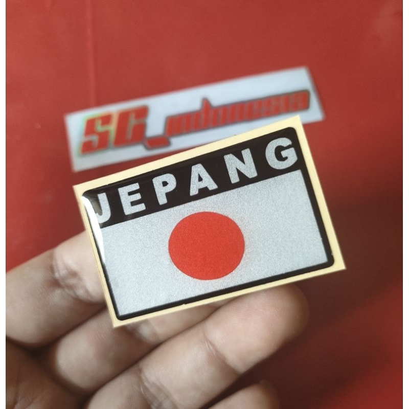 STIKER TIMBUL EMBLEM BENDERA JEPANG. JAPAN