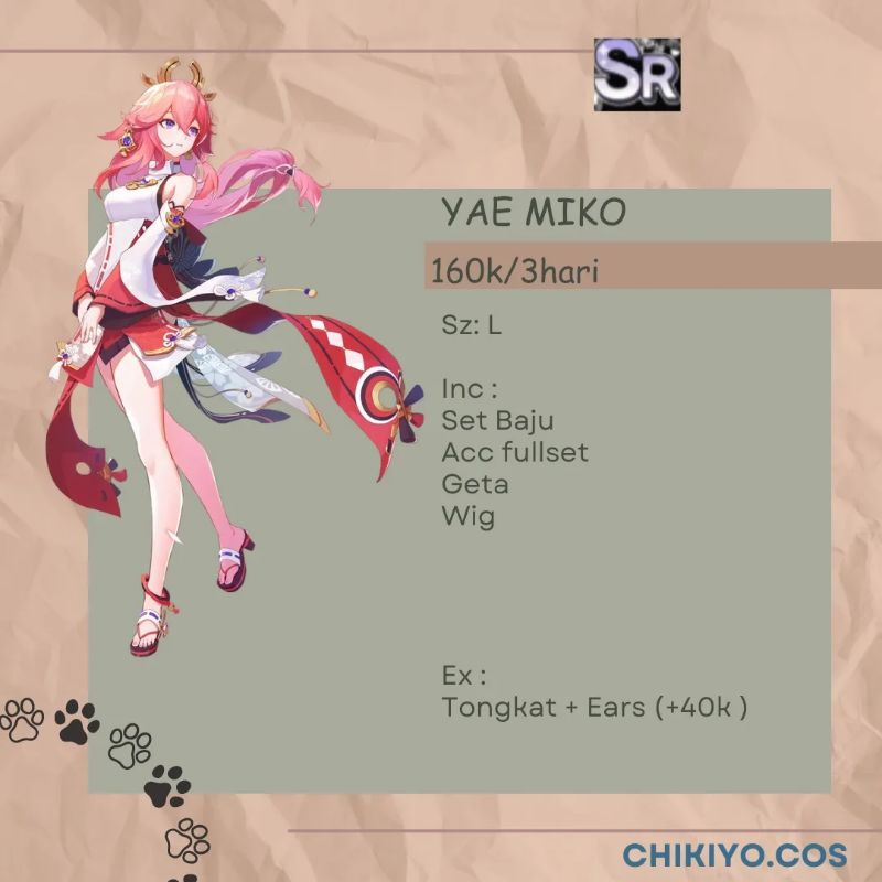 [RENTAL] YAE MIKO - GENSHIN IMPACT