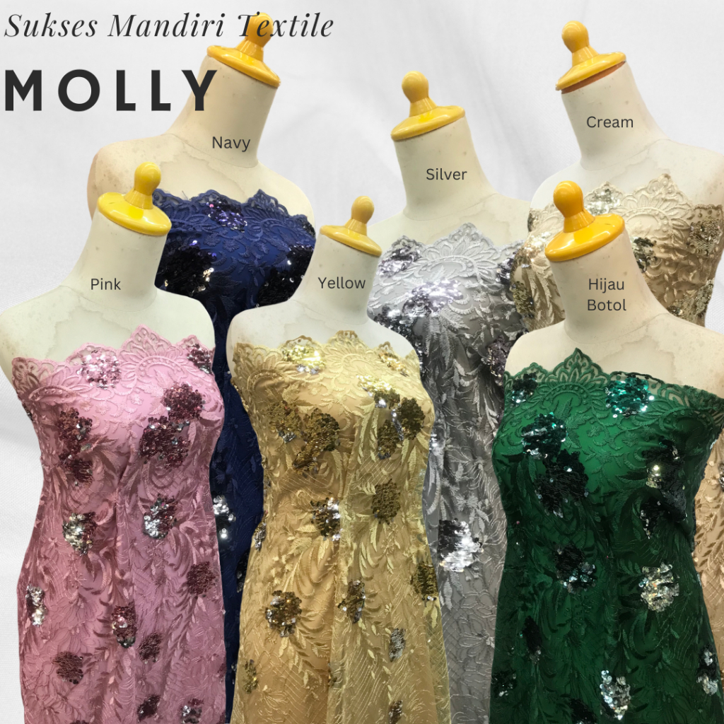 [MOLLY] Tulle Vice Versa, Brokat Payet, Brokat Sequin, Harga per 1/2 mter = 50 cm BAHAN KAIN BRUKAT 