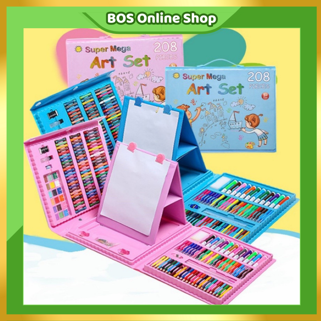 

BOS545 Crayon Anak 208pcs Set / Alat Melukis Anak Super Mega / Alat Menggambar Anak