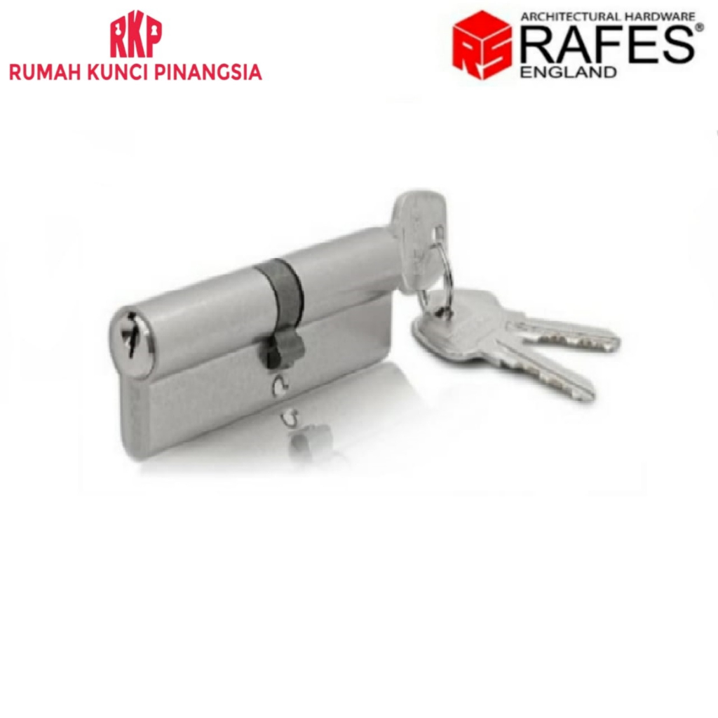 Door Cylinder Lock Kunci Silinder Pintu Kunci-Kunci 9 cm Silver Kuningan RAFES SL 6437