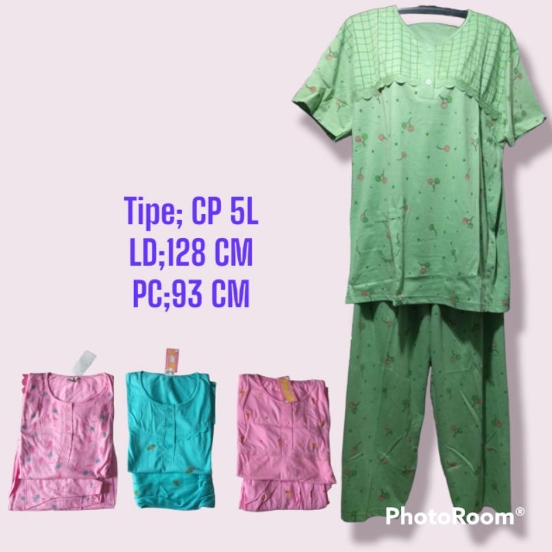 BAJU TIDUR JUMBO CELANA PANJANG 5L AMROS