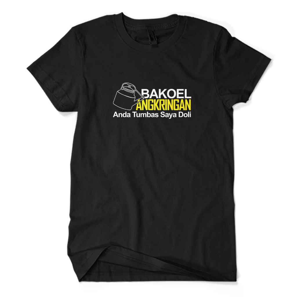 Kaos Distro Premium BAKOEL ANGKRINGAN - Baju Profesi Usaha Kuliner Streetfood Indonesia Unisex Dewas