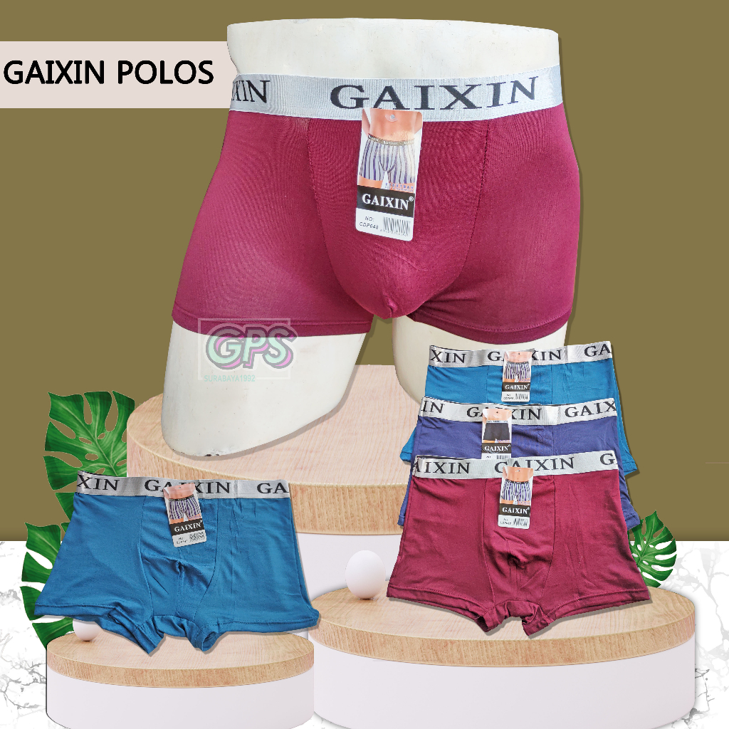 Celana Dalam Pria Boxer Pria Gaixin Polos Sport
