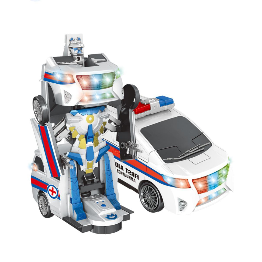 Mainan Anak Mobil ambulance 1:24 First Aid Pioneer Mainan Mobil Ambulans jadi robot AMBULANCE VANGUA